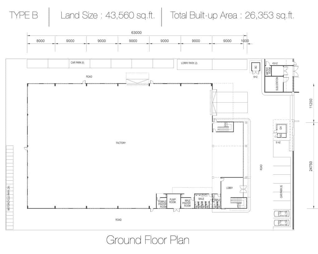 ipark indahpura property type b floorplan