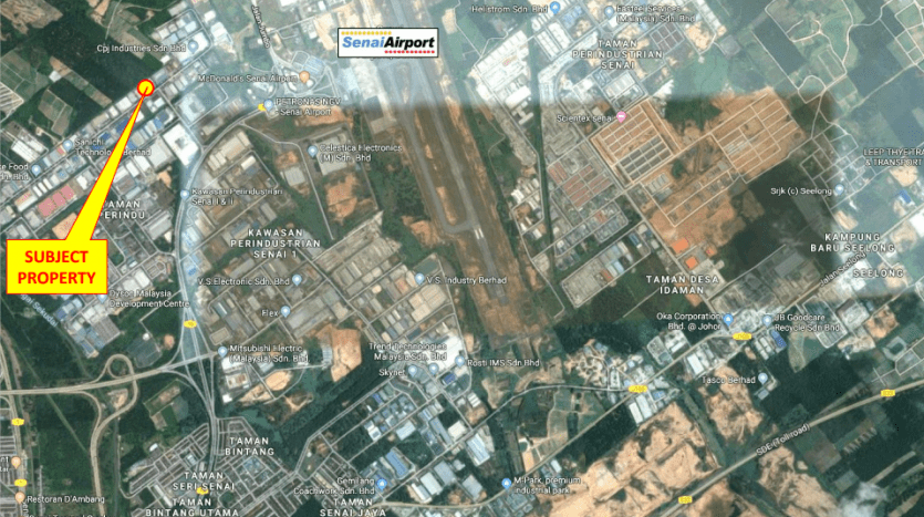 Senai Single Storey Detached Factory for Sale