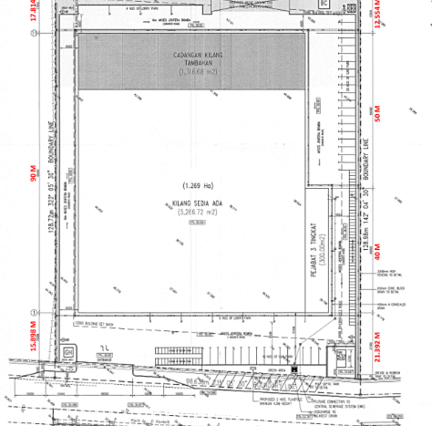 Senai Detached Factory with Open Shade For Sale